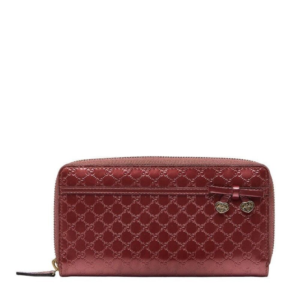 Gucci Micro Guccissima Ribbon Heart Long Wallet